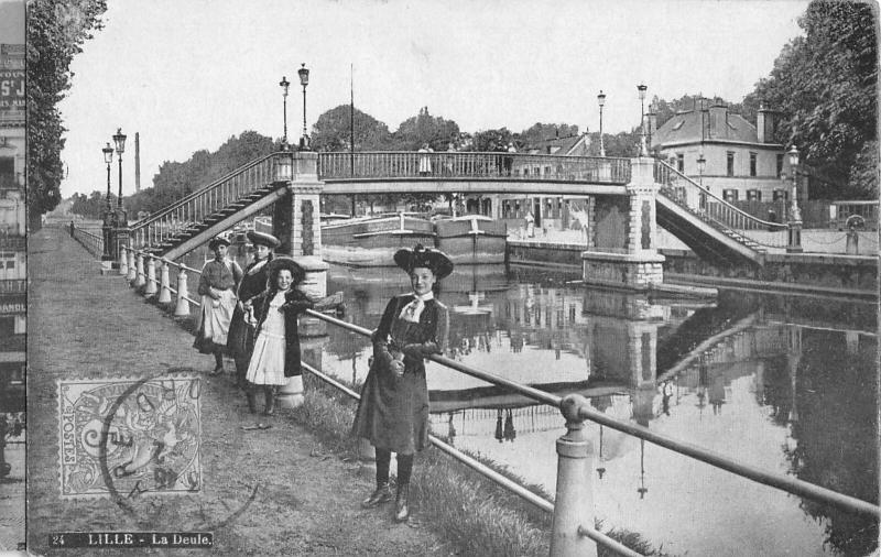 Carte postale ancienne Lille - La Deule à Lille