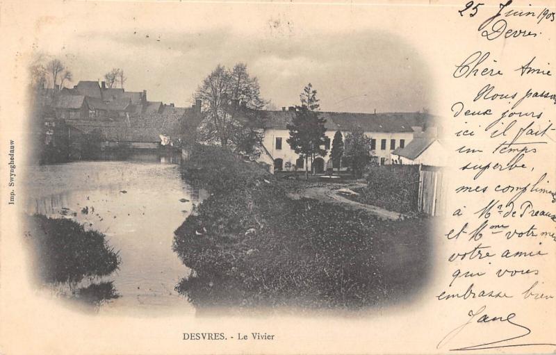 Carte postale ancienne Desvres - Le Vivier
