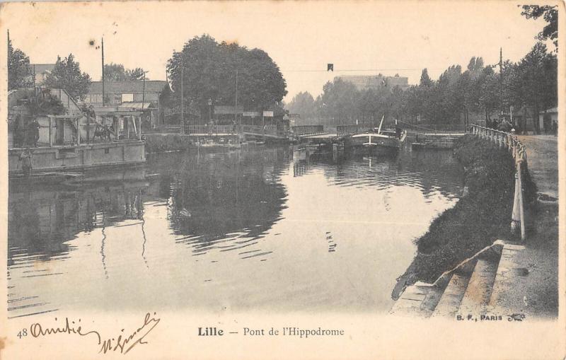 Carte postale ancienne Lille - Pont De L'Hippodrome à Lille