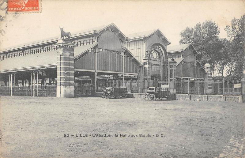 Carte postale ancienne Lille - L'Abattoir - La Halle Aux Boeufs à Lille