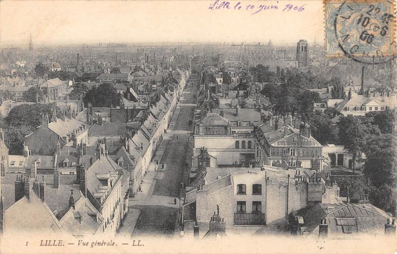Carte postale ancienne Lille - Vue Generale à Lille
