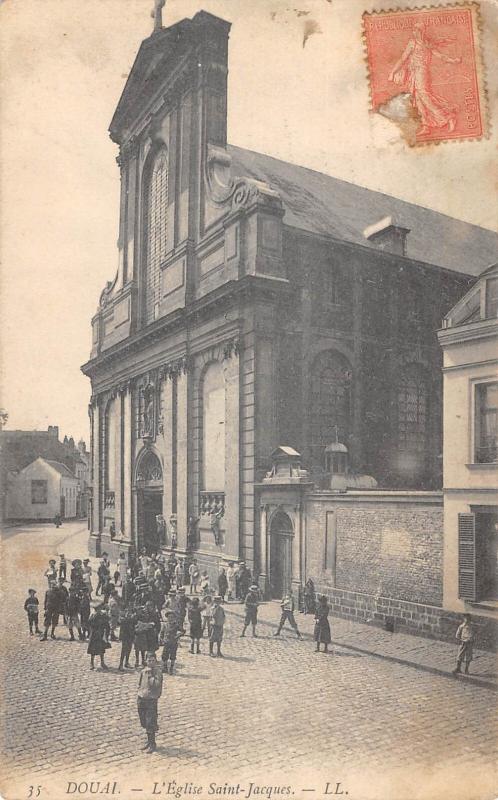 Carte postale ancienne Douai - L'Eglise Saint Jacques à Douai