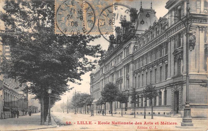 Carte postale ancienne Lille - Ecole Nationale Des Arts Et Metiers à Lille