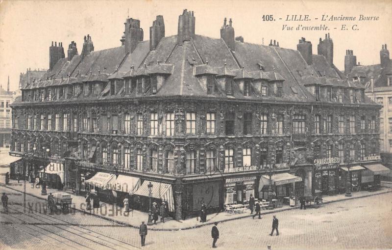 Carte postale ancienne Lille - L'Ancienne Bourse - Vue D'Ensemble à Lille