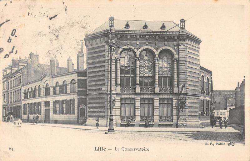 Carte postale ancienne Lille - Le Conservatoire à Lille