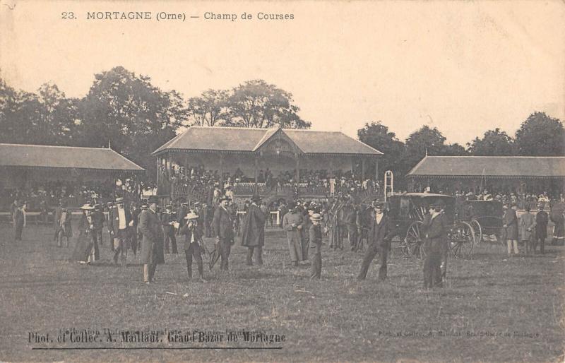 Carte postale ancienne Mortagne - Champ De Courses - cliché rare
