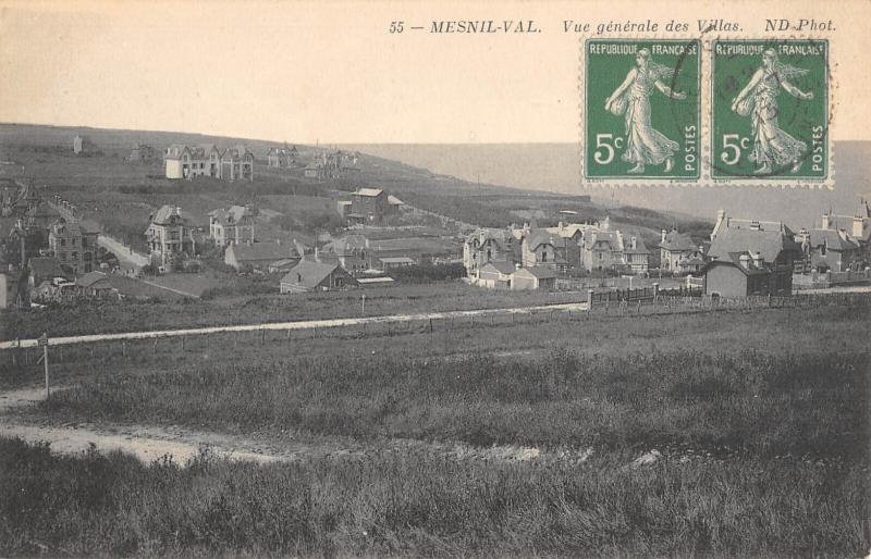 Carte postale ancienne Mesnil Val - Vue Generale Des Villas