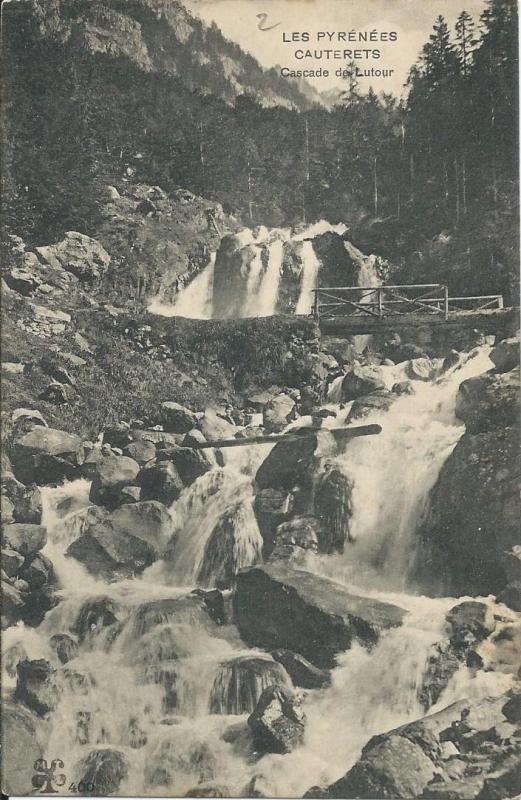Carte postale ancienne Cascade du Lutour à Cauterets