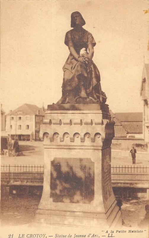 Carte postale ancienne Le Crotoy - Statue De Jeanne D'Arc au Crotoy