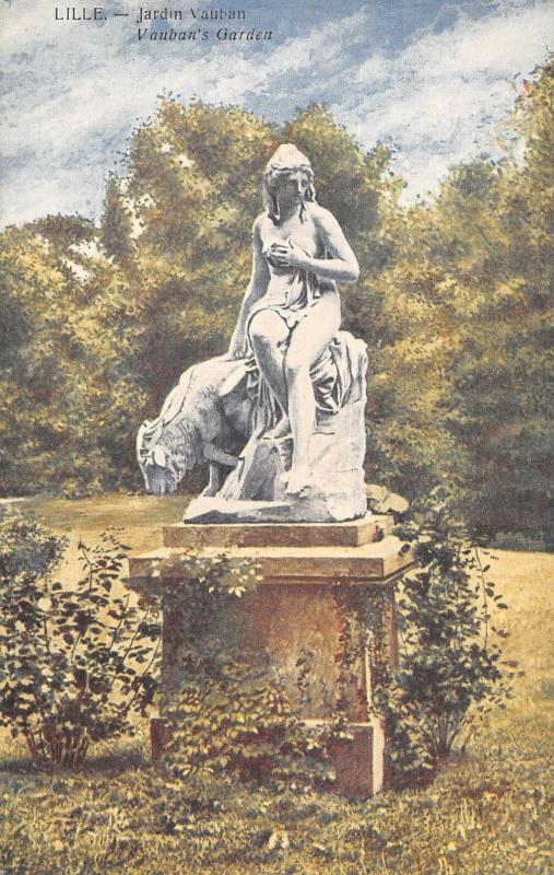 Carte postale ancienne Lille - Jardin Vauban à Lille