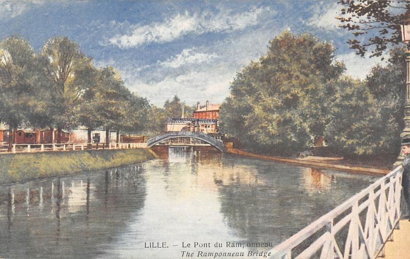 Carte postale ancienne Lille - Le Pont Du Raponneau à Lille