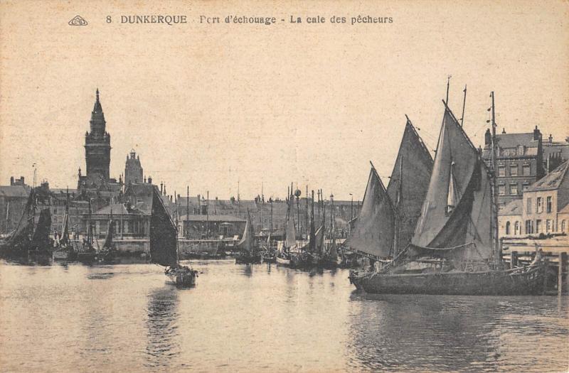 Carte postale ancienne Dunkerque - Port D'Echouage - La Cale Des Pecheurs à Dunkerque
