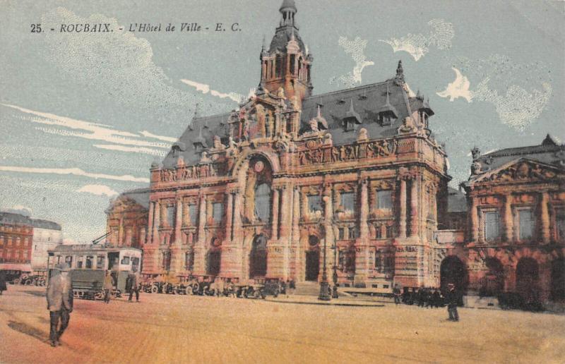 Carte postale ancienne Roubaix - L'Hotel De Ville à Roubaix