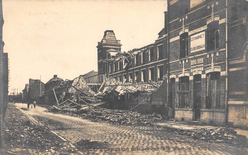Carte postale ancienne Lille - Explosion Du 11 Janvier 1916 - Rue De Trevise à Lille