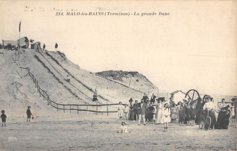 Carte postale ancienne Malo Les Bains - La Grand Dune