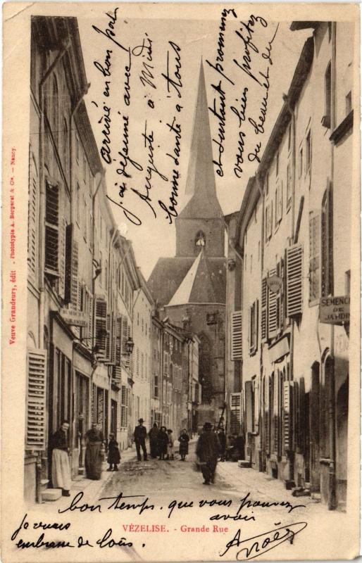 Carte postale ancienne Vezelise Grande Rue