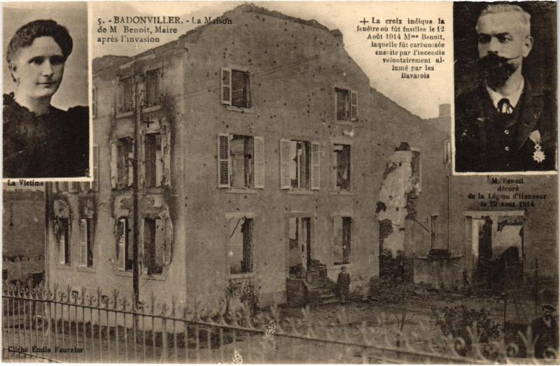 Carte postale ancienne Badonviller Maison de M. Benoit à Badonviller