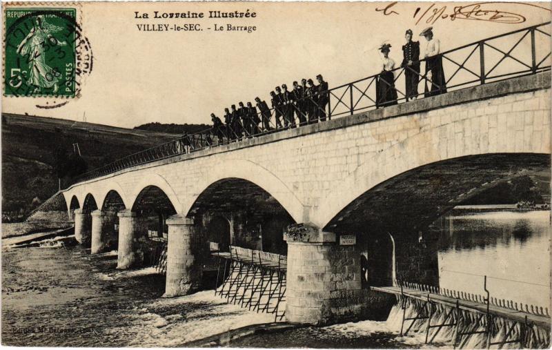 Carte postale ancienne Villey le Sec le Barrage à Villey-le-Sec