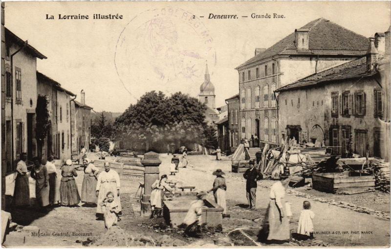 Carte postale ancienne Deneuvre Grande Rue à Deneuvre