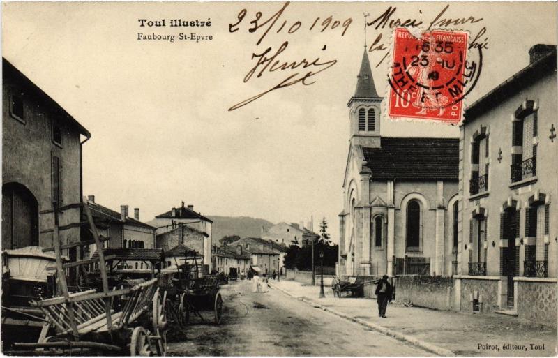 Carte postale ancienne Toul Faubourg Saint-Epvre