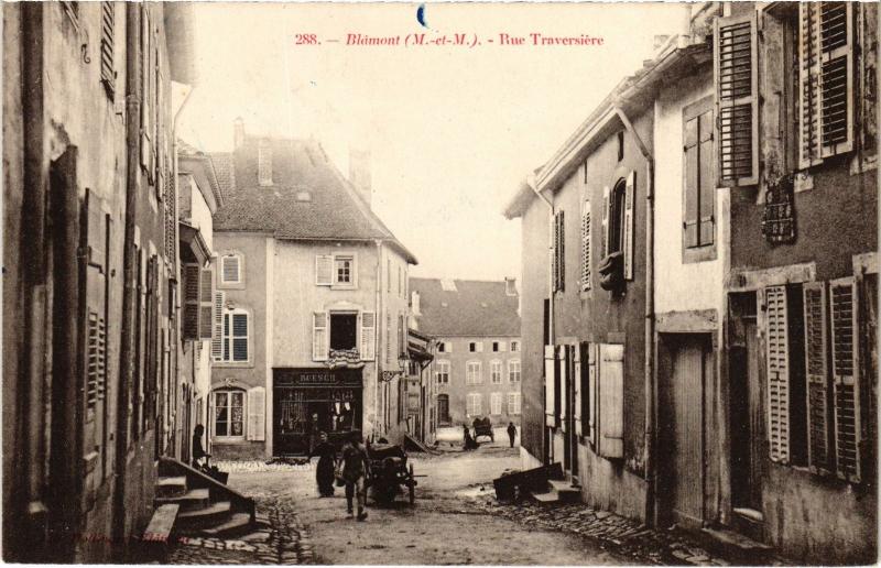 Carte postale ancienne Blamont Rue Traversiere