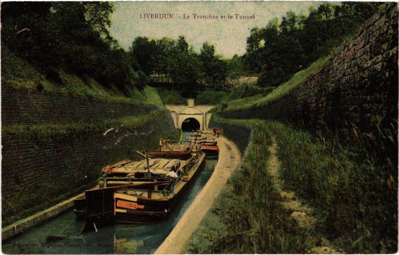 Carte postale ancienne Liverdun la tranchee et le tunnel à Liverdun