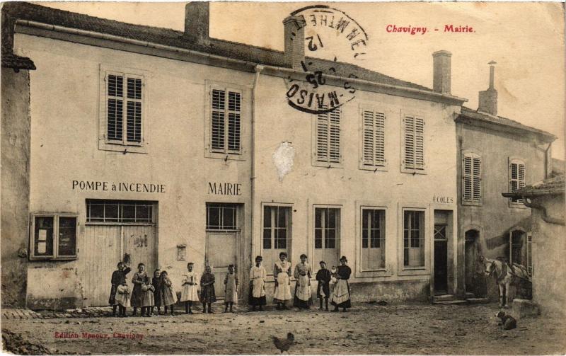 Carte postale ancienne Chavigny Mairie à Chavigny