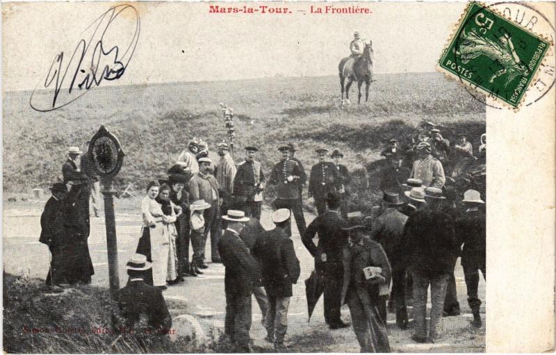 Carte postale ancienne Mars la Tour la frontiere à Mars-la-Tour