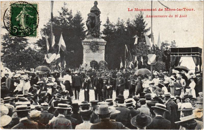 Carte postale ancienne Mars la Tour le Monument à Mars-la-Tour