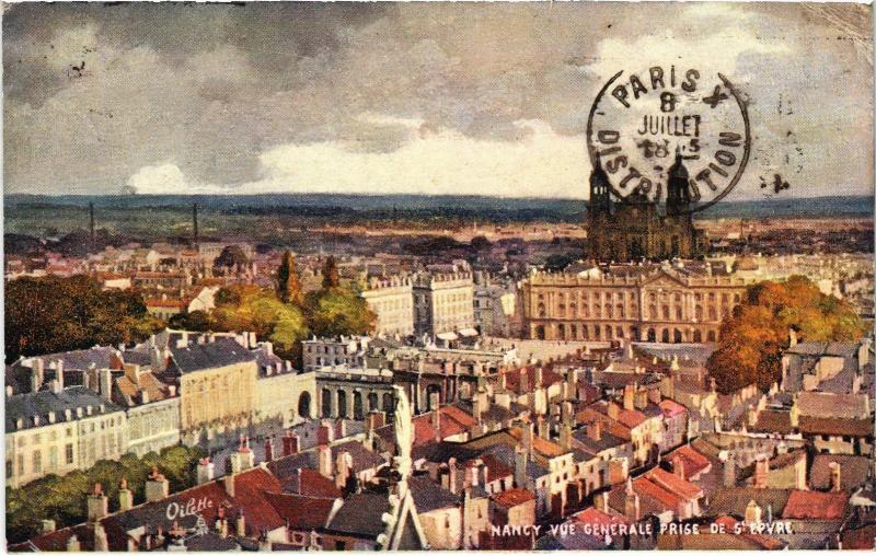 Carte postale ancienne Nancy vue generale à Nancy