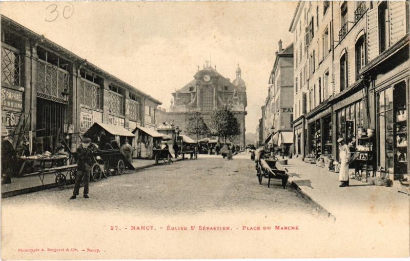 Carte postale ancienne Nancy Eglise Saint-Sebastien à Nancy