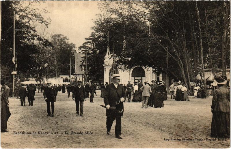 Carte postale ancienne Nancy Grand Allee à Nancy