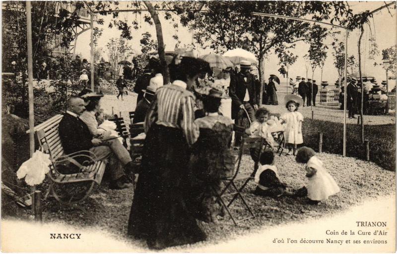 Carte postale ancienne Nancy coin de la cure d'air à Nancy