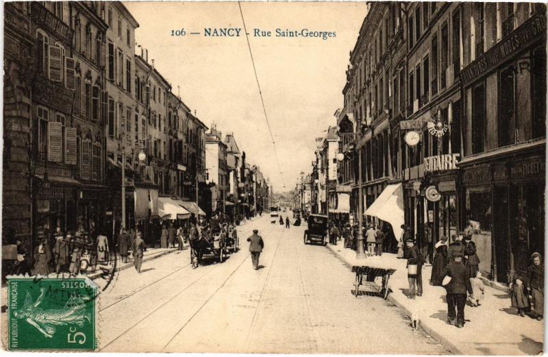 Carte postale ancienne Nancy Rue Saint-Georges à Nancy