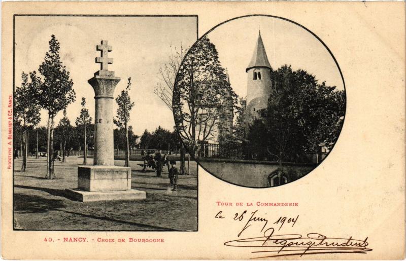 Carte postale ancienne Nancy souvenir à Nancy