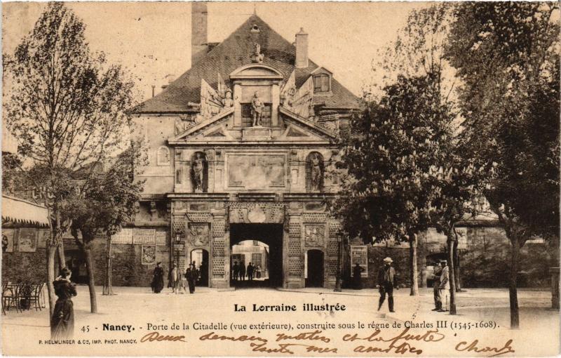 Carte postale ancienne Nancy Porte de la Citadelle à Nancy