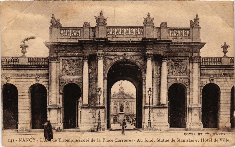 Carte postale ancienne Nancy Arc de Triomphe à Nancy