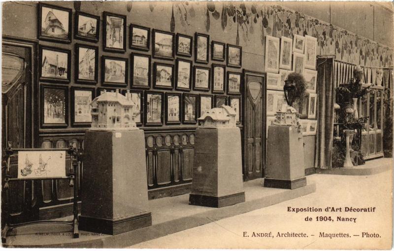 Carte postale ancienne Nancy Maquettes à Nancy