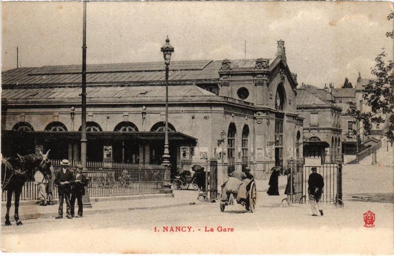 Carte postale ancienne Nancy la gare à Nancy