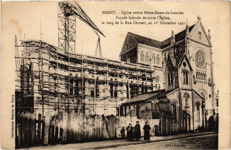 Carte postale ancienne Nancy Eglise Notre Dame de Lourdes à Nancy