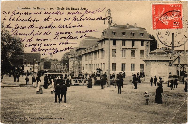 Carte postale ancienne Nancy Ecole des Beaux Arts à Nancy