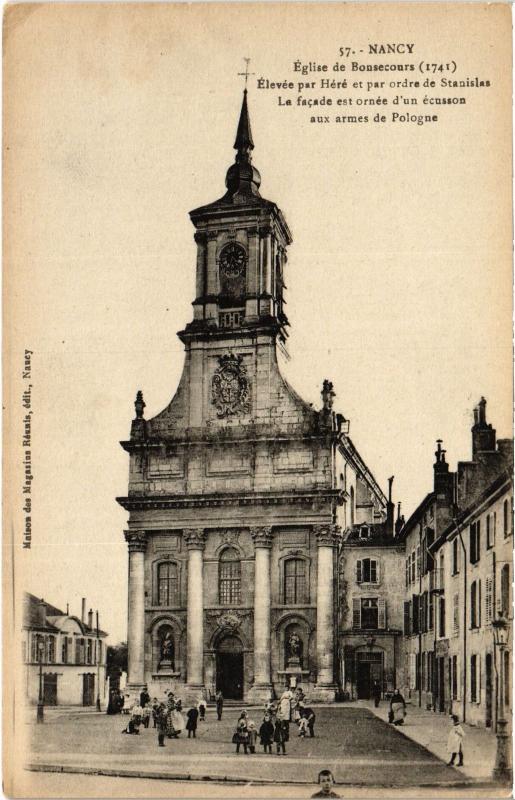 Carte postale ancienne Nancy Eglise de Bonsecours à Nancy
