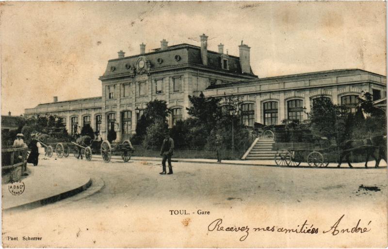 Carte postale ancienne Toul la gare