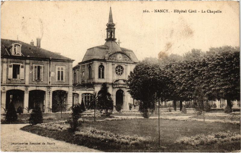Carte postale ancienne Nancy Hopital Civil la Chapelle à Nancy