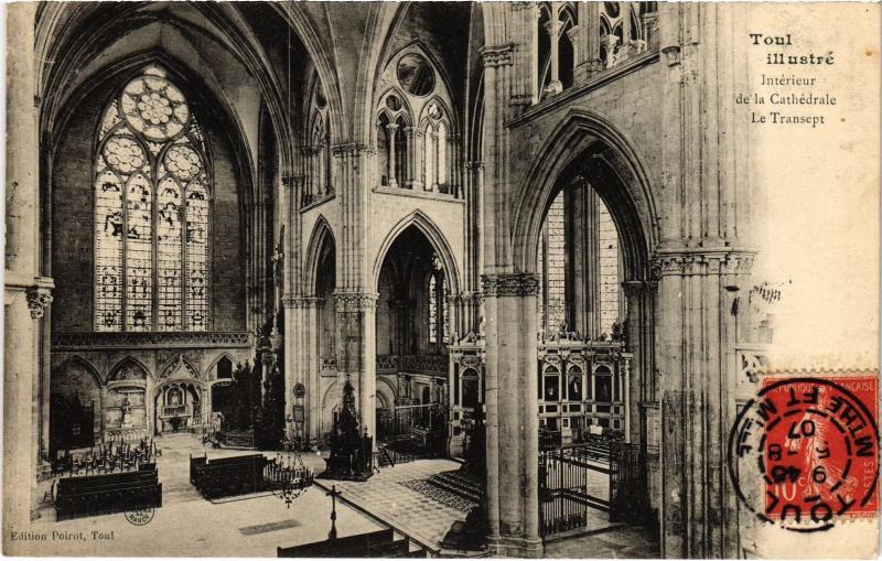 Carte postale ancienne Toul la Cathedrale interieur