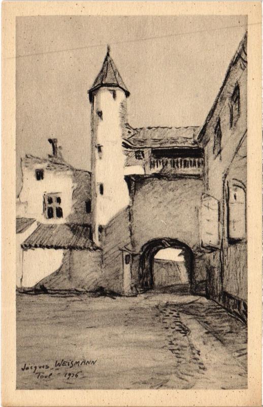 Carte postale ancienne Toul vieille cour