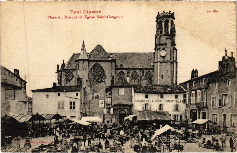 Carte postale ancienne Toul Place du Marche