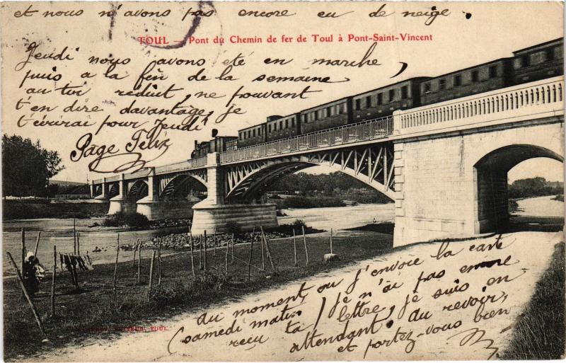 Carte postale ancienne Toul Pont du Chemin de Fer