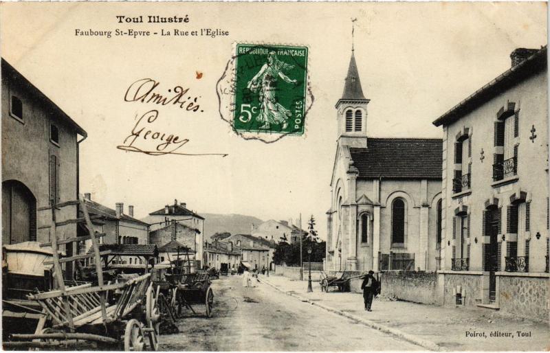 Carte postale ancienne Toul Faubourg Saint-Epvre