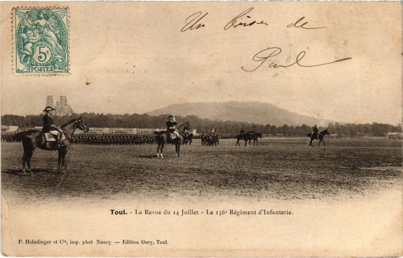 Carte postale ancienne Toul Revue du 14 Juillet